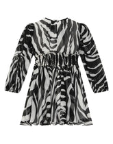 Short dress in zebra print chiffon -  | Dolce &amp; Gabbana