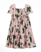 Rose-print poplin dress -  | Dolce &amp; Gabbana