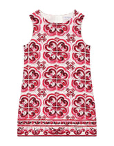 Short majolica-print cady dress -  | Dolce & Gabbana