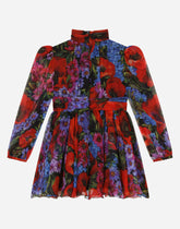 Meadow-print chiffon midi dress -  | Dolce & Gabbana
