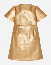 Short foiled jacquard dress with DG logo -  | Dolce & Gabbana