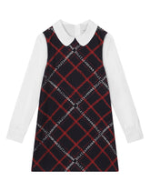 Long-sleeved tartan-print dress -  | Dolce &amp; Gabbana