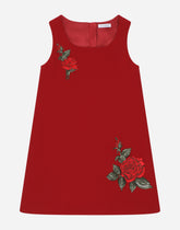 Sleeveless dress with patch -  | Dolce &amp; Gabbana