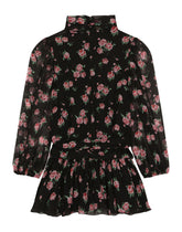 Chiffon dress with long sleeves -  | Dolce &amp; Gabbana