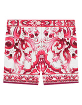 Majolica-print poplin shorts -  | Dolce & Gabbana