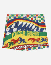 Carretto-print poplin shorts -  | Dolce &amp; Gabbana