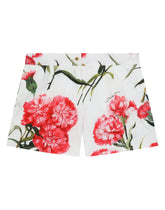 Carnation-print poplin shorts -  | Dolce & Gabbana