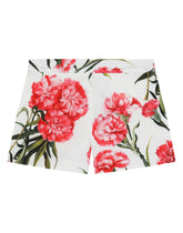 Carnation-print poplin shorts -  | Dolce & Gabbana