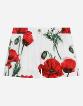 Poppy-print poplin shorts -  | Dolce &amp; Gabbana