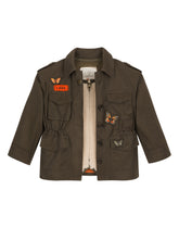 Technical cotton safari jacket with butterfly patch -  | Dolce & Gabbana