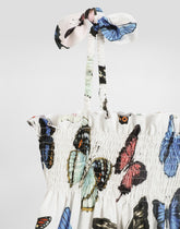 Poplin dress with butterfly print -  | Dolce &amp; Gabbana