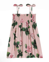 Rose-print poplin dress -  | Dolce &amp; Gabbana