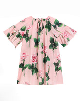Rose-print poplin dress -  | Dolce &amp; Gabbana