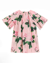 Rose-print poplin dress -  | Dolce &amp; Gabbana