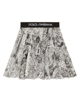 Graffiti-print chiffon midi skirt -  | Dolce & Gabbana