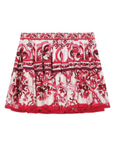 Majolica-print poplin skirt -  | Dolce & Gabbana