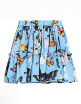 Butterfly-print poplin skirt -  | Dolce &amp; Gabbana
