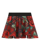 Scuba circle skirt with branded elasticated waistband -  | Dolce & Gabbana