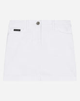 5-pocket short skirt in ripped denim -  | Dolce & Gabbana