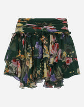 Short garden-print chiffon skirt -  | Dolce &amp; Gabbana