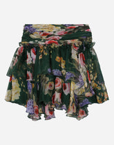 Short garden-print chiffon skirt -  | Dolce &amp; Gabbana
