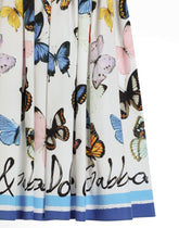 Butterfly-print poplin skirt -  | Dolce &amp; Gabbana