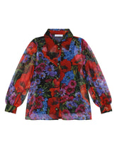 Meadow-print chiffon shirt -  | Dolce & Gabbana