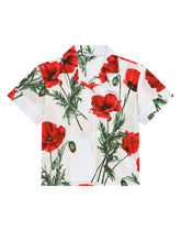 Poppy-print poplin bowling shirt -  | Dolce & Gabbana