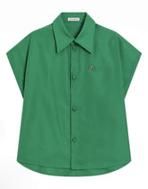 Poplin shirt with DG logo -  | Dolce &amp; Gabbana