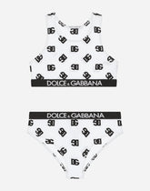 Jersey underwear set with DG logo print -  | Dolce &amp; Gabbana