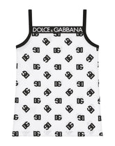 Jersey tank top with DG logo print -  | Dolce &amp; Gabbana
