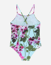 Bluebell-print one-piece swimsuit -  | Dolce & Gabbana