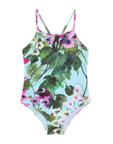 Bluebell-print one-piece swimsuit -  | Dolce & Gabbana