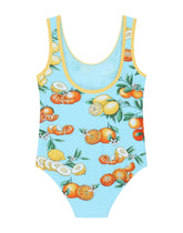 Lemon-print one-piece swimsuit -  | Dolce & Gabbana