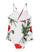 Poppy-print one-piece swimsuit -  | Dolce & Gabbana