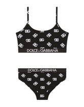 Bikini with DG logo print -  | Dolce &amp; Gabbana