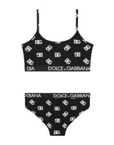 Bikini with DG logo print -  | Dolce &amp; Gabbana