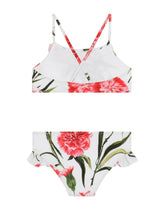 Carnation-print bralette bikini -  | Dolce & Gabbana