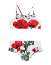 Poppy-print bralette bikini -  | Dolce & Gabbana
