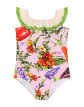 Farmer-print one-piece swimsuit -  | Dolce & Gabbana