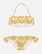Yellow majolica-print bikini -  | Dolce &amp; Gabbana