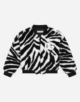 Eco-friendly zebra faux fur bomber jacket -  | Dolce &amp; Gabbana