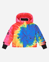 Nylon ski jacket with tie-dye print -  | Dolce &amp; Gabbana