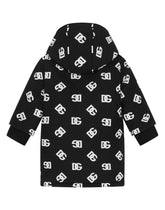 Long nylon down jacket with DG logo print -  | Dolce & Gabbana