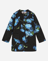 Nylon coat with bluebell print -  | Dolce &amp; Gabbana