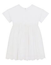 Poplin midi dress with openwork embroidery -  | Dolce & Gabbana