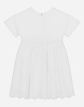 Poplin midi dress with openwork embroidery -  | Dolce & Gabbana
