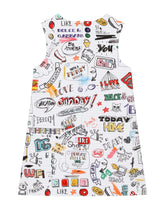 Short interlock dress with Smemo print -  | Dolce & Gabbana