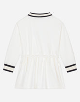 Short interlock dress with logo patch embellishment -  | Dolce &amp; Gabbana