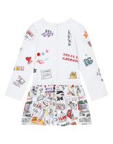 Short interlock dress with Smemo print -  | Dolce & Gabbana